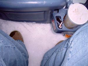 my feet on the snow